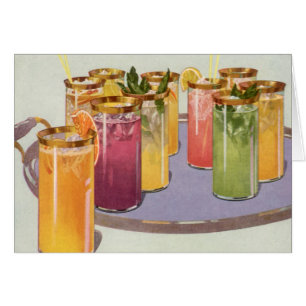 dranken, Drinken met ijsblokjes op een lade