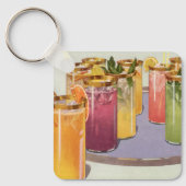 dranken, Drinken met ijsblokjes op een lade Sleutelhanger (Voorkant)