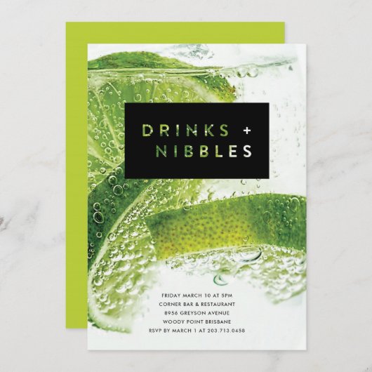 Dranken en hapjes kaart (Voorkant / Achterkant)