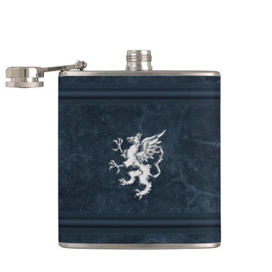 Dranken & Flessen - Stonewash Denim Heupfles (Geopend)