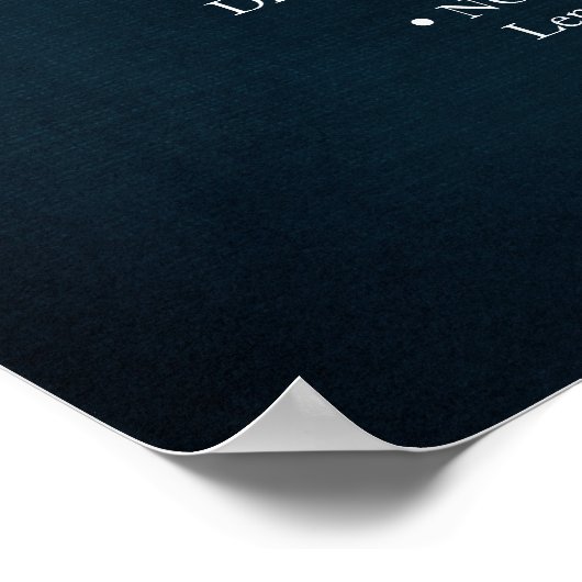 Dranken Menukaart bord Wijn Navy Bruiloft Eucalypt Poster (Hoek)