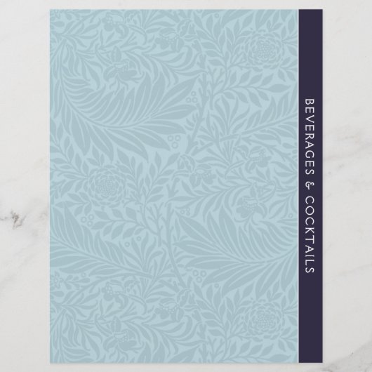 Dranken | Ontvanger divider |  Blauwe Floral (Voorkant)