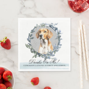 Dranken op Mij! Engelse Vosshond Honden Huwelijk Servet
