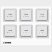 Dranken Vierkante Sticker (Vel)