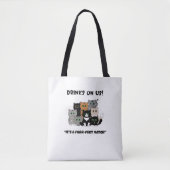 Dranken Zijn Op Ons Purrfecte Bruiloft Tote Bag (Voorkant)