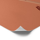 Drankenmenu Pampas Gras Bruids Huwelijk Bord Poster (Hoek)