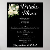 Drankenmenu | Trouwkaart Poster (Voorkant)