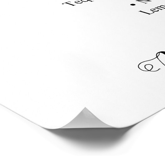 Drankenmenu | Trouwkaart Poster (Hoek)