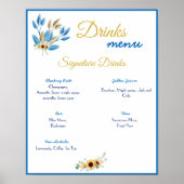 Drankenmenu Trouwposter Poster (Voorkant)