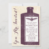  drankfles Halloween Invitation Kaart (Voorkant)