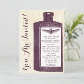 drankfles Halloween Invitation Kaart (Staand voorkant)