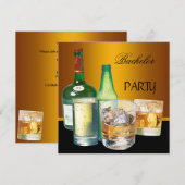 Drankflessen voor vrijgezellenfeest kaart (Voorkant / Achterkant)