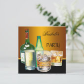 Drankflessen voor vrijgezellenfeest kaart (Staand voorkant)