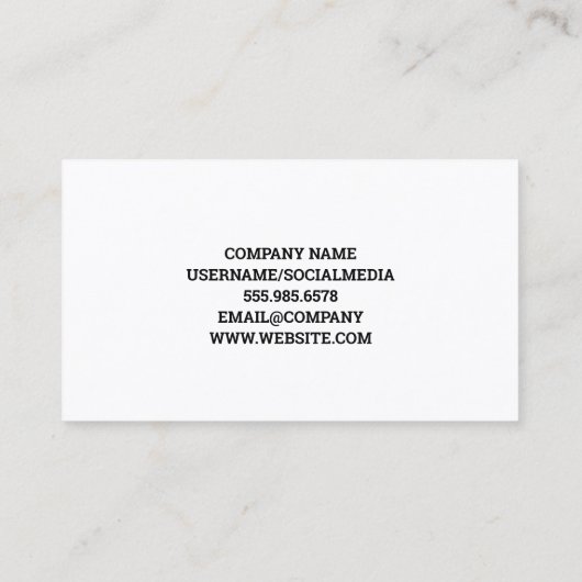 Drankjes assorti Mix | Bloemige achtergrond Visitekaartje (Achterkant)