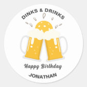 Drankjes & Drinken Bier Mokken Cheer Custom Pickle Ronde Sticker (Voorkant)