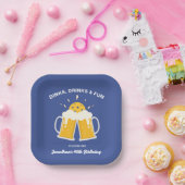 Drankjes & Drinken Bier Mokken juichen Pickleball Papieren Bordje (Feest)