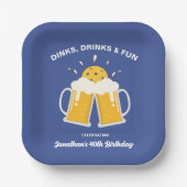 Drankjes & Drinken Bier Mokken juichen Pickleball Papieren Bordje (Voorkant)