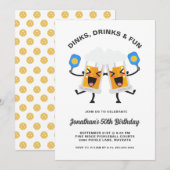 Drankjes & Drinken Bier Mokken Pickleball Verjaard Kaart (Voorkant / Achterkant)