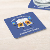 Drankjes & Drinken Cartoon Bier Mokken Custom Pick Kartonnen Onderzetters (Schuin)
