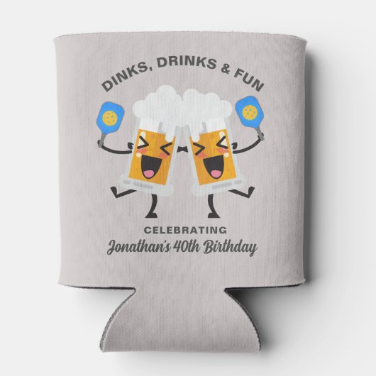 Drankjes & Drinken Funny Cartoon Bier Mokken Pickl Blikjeskoeler (Achterkant)