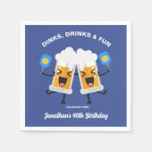 Drankjes & Drinken Funny Cartoon Bier Mokken Pickl Servet (Voorkant)