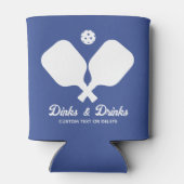 Drankjes & Drinken Pickleball Paddles gepersonalis Blikjeskoeler (Achterkant)