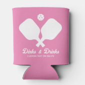 Drankjes, Drinken Pickleball Paddles gepersonalise Blikjeskoeler (Achterkant)