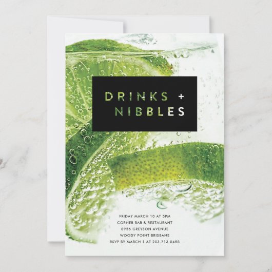 Drankjes en hapjes kaart (Voorkant)