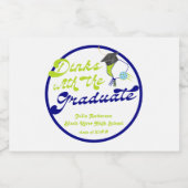 Drankjes met Afstuderen Groen Pickleball Afstudere Sparkling Wijnetiket (Enkel label)