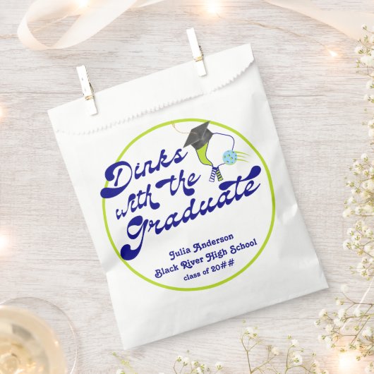 Drankjes met het Afstuderen Pickleball Afstuderen Bedankzakje (Geknipt)