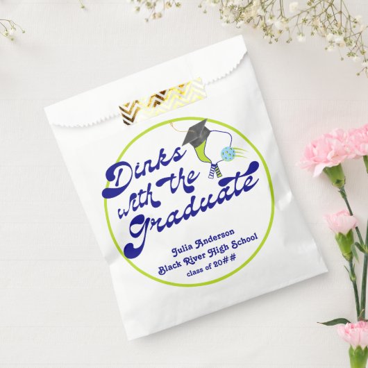 Drankjes met het Afstuderen Pickleball Afstuderen Bedankzakje (Gezegeld)