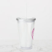 Drankjes met het Afstuderen Pink Pickleball Afstud Acryl Drinkbeker (Rechts)