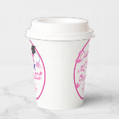 Drankjes met het Afstuderen Pink Pickleball Afstud Papieren Bekers (Rechts)
