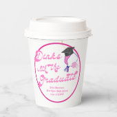 Drankjes met het Afstuderen Pink Pickleball Afstud Papieren Bekers (Voorkant)