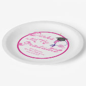 Drankjes met het Afstuderen Pink Pickleball Afstud Papieren Bordje (Gekanteld)