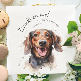 Drankjes Op Mij Dwerghond Aquarel Pret Hond Huisdi Servet
