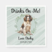Drankjes op Mij! Engelse Springer Spaniel Hond Fot Servet (Voorkant)