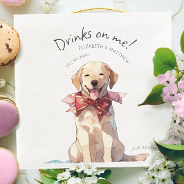 Drankjes Op Mij Labrador Waterverf Pret Hond Huisd Servet