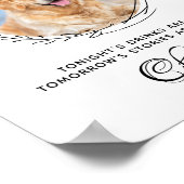 Drankjes Zijn Op Mij Aangepaste Foto Hond Bar Huis Poster (Hoek)