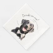 Drankjes Zijn Op Mij Labrador Waterverf Pret Honde Servet (Hoek)