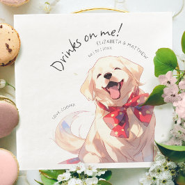 Drankjes Zijn Op Mij Labrador Waterverf Pret Honde Servet