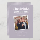 Drankjes Zijn Op Ons Grappige Huwelijkskaart Save Save The Date (Voorkant / Achterkant)