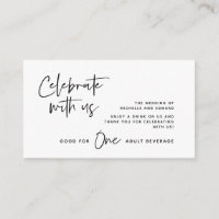 Drankkaart, drank voor volwassenen, vier met ons m