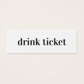 Drankkaart Trouw Bar Token Card Vet Mini Visitekaartjes (Voorkant)