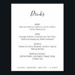 Drankkaart voor de bruiloft van Natasha Black Rust Poster<br><div class="desc">Dit elegante huwelijksbord voor drankjes laat je gasten weten wat het barmenu is. Het bevat robuuste, zwarte, handgeschreven kalligrafie en schone typografie voor een chic, modern, minimalistisch uiterlijk. Ontworpen om te passen bij onze stijlvolle Natasha-huwelijkscollectie. Blader zeker door de andere items in deze collectie om een verfijnd, gecoördineerd uiterlijk te...</div>