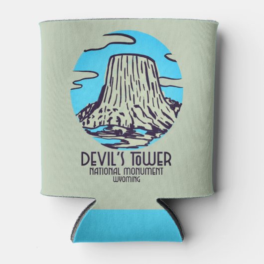 Drankkoeler Devils Tower Wyoming Nationaal Blikjeskoeler (Voorkant)