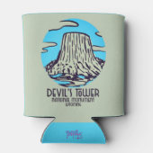 Drankkoeler Devils Tower Wyoming Nationaal Blikjeskoeler (Achterkant)