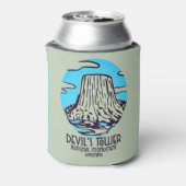 Drankkoeler Devils Tower Wyoming Nationaal Blikjeskoeler (Blikje Achterkant)