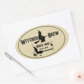 Dranklabel - Heksen Brouwen Ovale Sticker (Envelop)