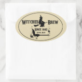 Dranklabel - Heksen Brouwen Ovale Sticker (Tas)